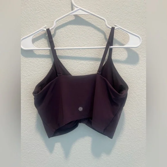 Athleta Deep Violet Purple Cinch Longline Bra - Size Large - Picture 6 of 8